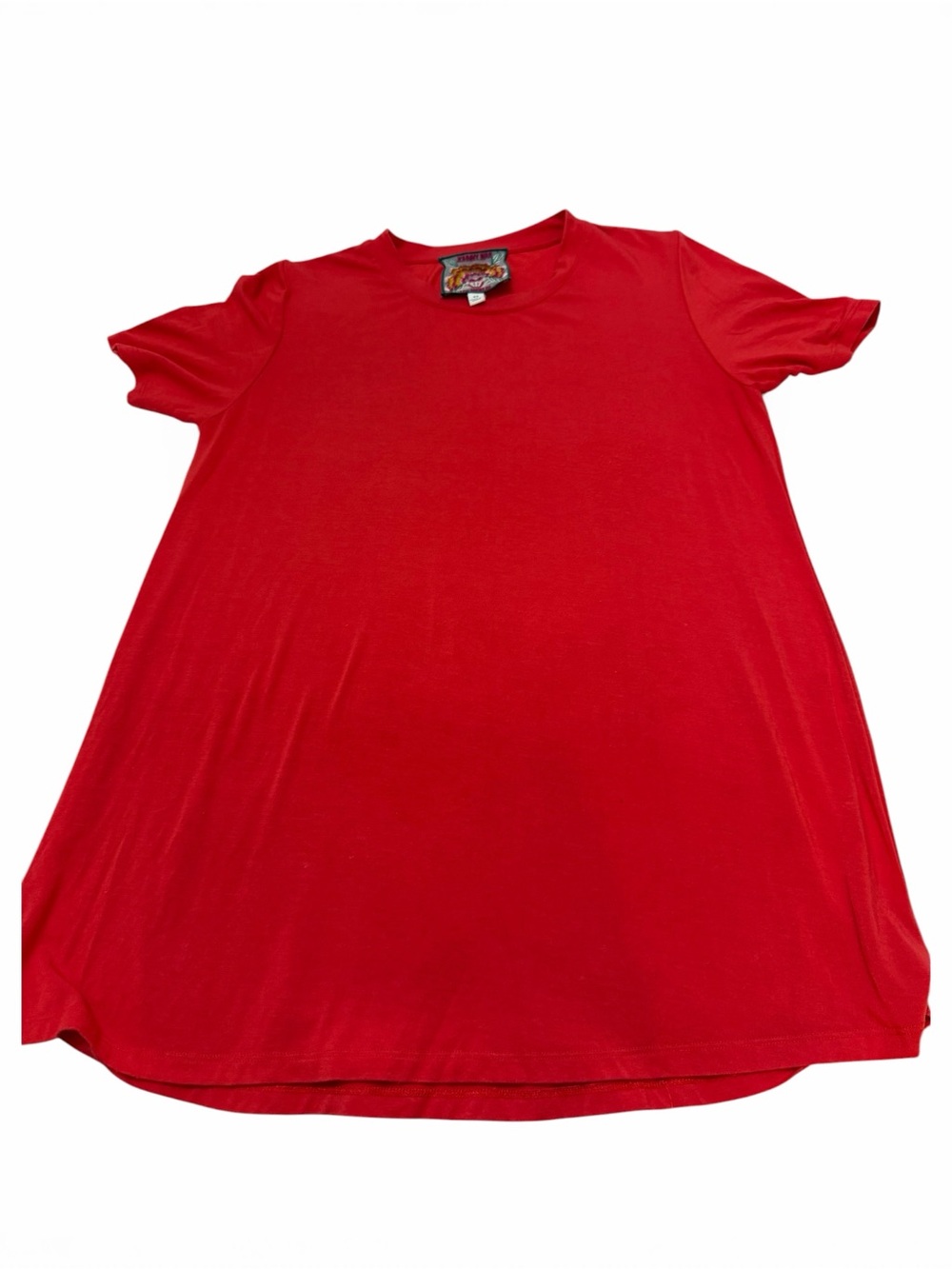 Johnny Was Red Oversized Tunic Tee Babydoll Flowy